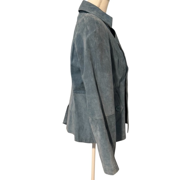 Women's Vintage Blue Double-Breasted Pea Coat | Very Good Condition - Picture 4 of 12